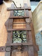 Vintage Kapstok met 3D Tegels, Gebruikt, Minder dan 100 cm, Hout, Ophalen