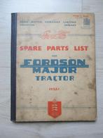 Spare Parts List Fordson Major Tractor 1952, Ophalen of Verzenden