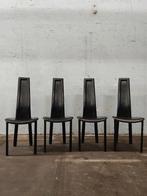 4x Vintage Design stoelen – Hoge rug – Postmodern / Jaren 80, Antiek en Kunst, Antiek | Meubels | Stoelen en Banken, Ophalen