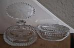flesje en schaaltje, Antiek en Kunst, Antiek | Glas en Kristal, Ophalen of Verzenden