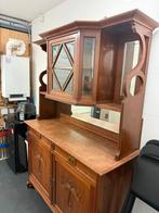 Klassieke oude buffetkast massief hout met glas, Ophalen