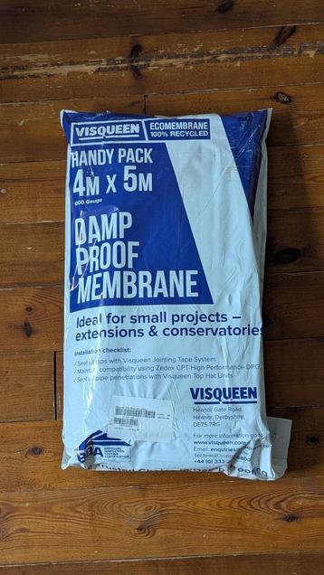 Visqueen dampdichte folie (DPM) 4m x5m  250 micron NIEUW! beschikbaar voor biedingen