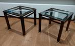 2 bijzettafels, Ophalen, Gebruikt, Vierkant, 45 tot 60 cm
