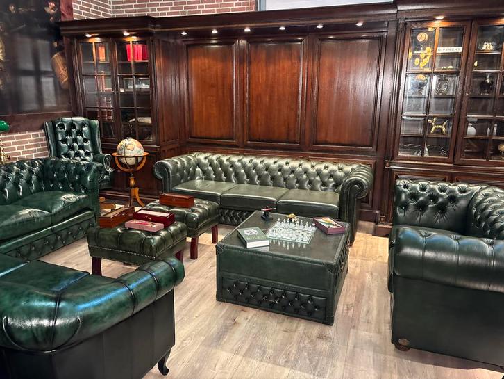 Chesterfield Kantoor Inrichting - Topkwaliteit Engels, Antiek en Kunst, Antiek | Kantoor en Zakelijk, Ophalen