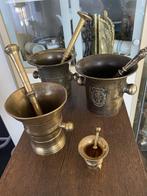 3 + 1 Bronze vijzels, Antiek en Kunst, Ophalen of Verzenden, Brons