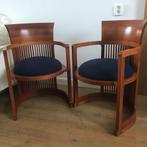 2 Cassina Frank Lloyd Wright 606 barrel stoelen arm chairs, Huis en Inrichting, Ophalen, Gebruikt, Nvt, Nvt
