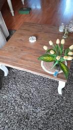 Nostalgische Salontafel. 48 cm hoog. Vierkant 100 cm ., 50 tot 100 cm, Vierkant, Zo goed als nieuw, Minder dan 50 cm
