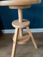 Draaibare Houten Kruk - Verstelbaar, Ophalen, Gebruikt, Bruin, Eén