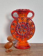 Vintage Fat Lava relief vaas, Ophalen of Verzenden