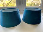 Blauwe velvet velourse lampenkapjes nieuw, Nieuw, Minder dan 25 cm, Blauw, Rond