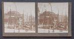Stereofoto Rotterdam Zalmhaven c. 1900, Verzamelen, Gebruikt, Foto, Ophalen of Verzenden, Voor 1940