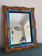 Facet geslepen spiegen stof bekleed antieke band en kant, Ophalen of Verzenden, Minder dan 50 cm, Minder dan 100 cm