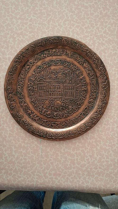 Antiek Koperen Sarajevo Bordje, Antiek en Kunst, Antiek | Koper en Brons, Koper, Ophalen of Verzenden