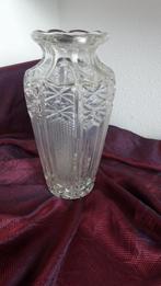 Vintage stevige glazen vaas hoogte 25 CM doorsnede 10 cm, Huis en Inrichting, Woonaccessoires | Vazen, Overige kleuren, Ophalen of Verzenden