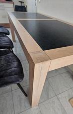 massief Eiken eettafel en Salontafel, Huis en Inrichting, Tafels | Eettafels, Ophalen, Gebruikt, Vijf personen of meer, Eikenhout
