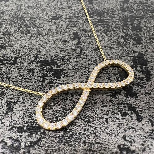 14k gouden ketting met infinity, Sieraden, Tassen en Uiterlijk, Kettingen, Ophalen of Verzenden