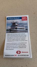 Waardebon Postcodeloterij Rondvaart Biesbosch 20% korting, Tickets en Kaartjes