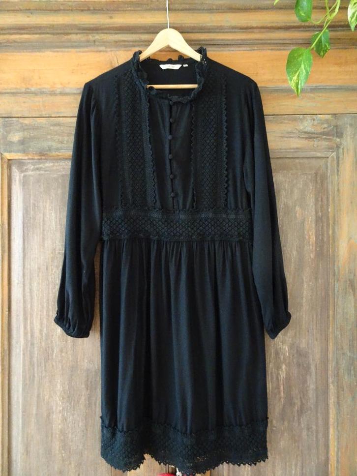 Zwarte boho bohemian jurk van CREAM maat 40, Kleding | Dames, Jurken, Zo goed als nieuw, Maat 38/40 (M), Zwart, Ophalen of Verzenden