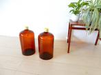 XXL retro vintage apothekersfles vaas fles glasjaren 60 / 70, Gebruikt, Overige kleuren, ., Ophalen of Verzenden