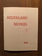 Amsterdam 1945 Bevrijding. Leuke reclamefolder in dichtvorm, Ophalen of Verzenden, Algemeen, Tweede Wereldoorlog, Gelezen