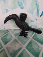 mooie kandelaar van een zwarte Toekan 17,5 x 4 x 12 cm, Overige materialen, ., Zwart, Nieuw