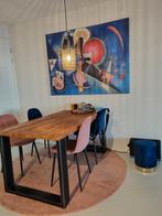 Garage sale - kandinsky schilderij, zware houten tafel, Ophalen, Zo goed als nieuw