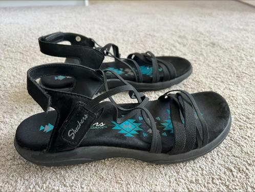 Skechers Reggae Slim Sandalen, Kleding | Dames, Schoenen, Zo goed als nieuw, Sandalen of Muiltjes, Zwart, Ophalen of Verzenden