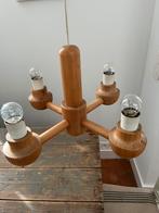 VINTAGE HOUTEN LUSTER HANGLAMP SCANDI SOBER, Ophalen of Verzenden, Zo goed als nieuw, Minder dan 50 cm