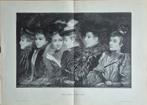 Antieke prent ca.1901 - Parisienes, Antiek en Kunst, Ophalen of Verzenden