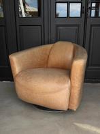 Stoere Aviator Draaifauteuil, Huis en Inrichting, Fauteuils, Industrieel stoer, Leer, Zo goed als nieuw, 75 tot 100 cm