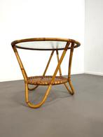retro vintage rotan salontafel van Rohé Noordwolde jaren 60, Ophalen, Huis en Inrichting