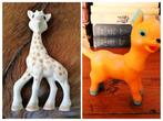 Retro vintage pieppop giraffe en hertje, Verzamelen, Ophalen of Verzenden, Huis en Inrichting