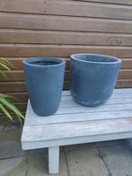 Tuinpotten - Beton/Steen - Rond, Tuin en Terras, 25 tot 40 cm, Gebruikt, Rond, Minder dan 40 cm