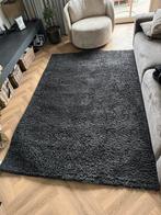 Zwart Hoogpolig Tapijt - 160x220 cm, Huis en Inrichting, Stoffering | Tapijten en Kleden, Ophalen, Zwart, 150 tot 200 cm, 200 cm of meer