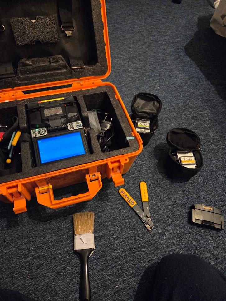 Glasvezel lasapparaat en gereedschap, Doe-het-zelf en Verbouw, Gereedschap | Lasapparaten, Gebruikt, Elektroden, Minder dan 150 ampère