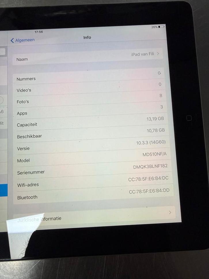 iPad 4 - Goed werkend, schadevrij, Computers en Software, Apple iPads, Gebruikt, Apple iPad, Wi-Fi, 9 inch, 16 GB, Zilver, Ophalen of Verzenden