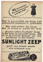 2x Wij ervaren huisvrouwen weten het SUNLIGHT ZEEP is zuiver, Verzamelen, Merken en Reclamevoorwerpen, Verzenden, Zo goed als nieuw