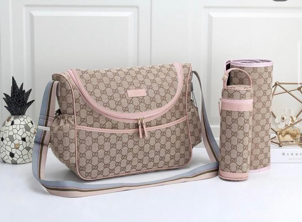 Gucci Luiertas met Verschoonmat & Fleshouder - Nieuw!, Kinderen en Baby's, Luiertassen, Nieuw, Schoudertas, Ophalen