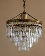 Oud hanglampje met 4 rijen ijspegelkristallen, Ophalen