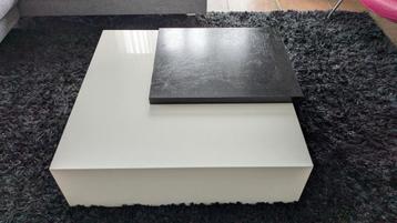 Salontafel hoogglans wit met lade beschikbaar voor biedingen
