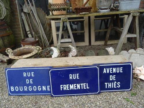 diverse Franse emaille straatnaambordjes straat naam bordjes, Antiek en Kunst, Antiek | Emaille, Ophalen