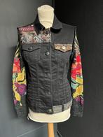 Zwart gekleurd dames jeans jasje DESIGUAL maat 38, Maat 38/40 (M), Zwart, Ophalen of Verzenden, Zo goed als nieuw