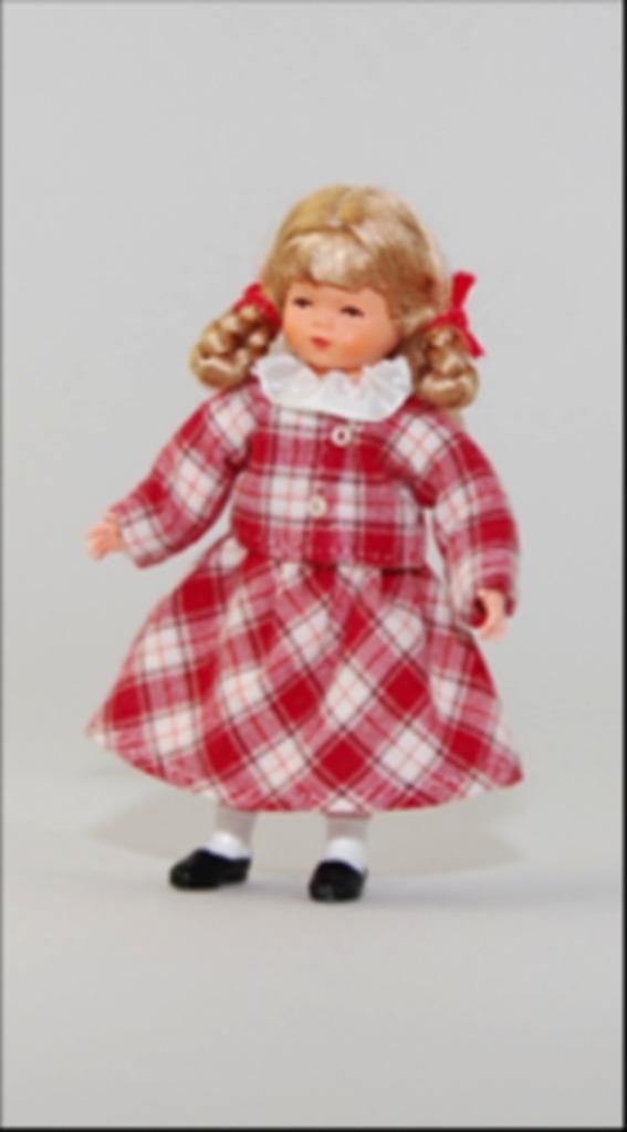 Caco popje poppenhuis 1:12 meisje modern 7cm, Verzamelen, Poppenhuizen en Toebehoren, Nieuw, Popje, Ophalen of Verzenden