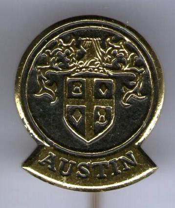 Austin goud op zwart plastic speldje ( A_060 ) beschikbaar voor biedingen