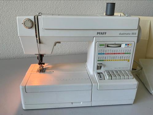 PFAFF DUALMATIC 955 met boventransport, Hobby en Vrije tijd, Naaimachines en Toebehoren, Gebruikt, Naaimachine, Pfaff, Ophalen of Verzenden