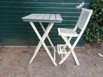 HOUTEN TUINSETJE BISTROSET INKLAPBAAR, Tuin en Terras, Tuinsets en Loungesets, Gebruikt, Tuinset, Hout, Eettafel