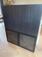 3x IKEA Besta wandkasten Zwart inclusief muurbevestiging, Huis en Inrichting, Kasten | Vitrinekasten, Ophalen, Overige materialen