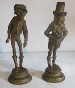 antieke karikaturale kandelaars figuren jockey 19eeuw, Verzenden