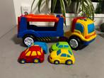 Autotransporter met 4 autootjes, Kinderen en Baby's, Speelgoed | Speelgoedvoertuigen, Ophalen of Verzenden, Zo goed als nieuw