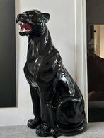 XL Vintage beeld Italiaanse porseleinen zwarte panter, Ophalen